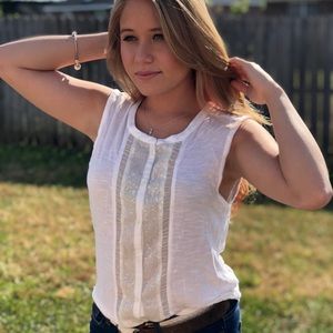 White Cream tank by AEO